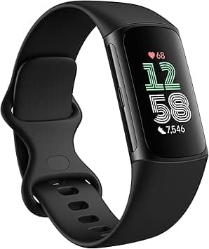 Fitbit Charge 6 Fitness Tracker with Google apps, Heart Rate on Exercise Equipment, 6-Months Premium Membership Included, GPS, Health Tools and More, Obsidian/Black, One Size (S & L Bands Included) - Amazon.ae Price Tracker