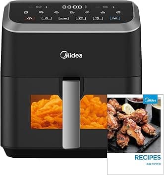 Midea Air Fryer With Digital Touch Control, 5L Capacity, X Cycloneair Technology, See Through Window, Frying, Grilling, Broiling, Roasting, Timer Up To 60 Mins Temperature Control 200°C MAD-550F2APK - Amazon.ae Price Tracker