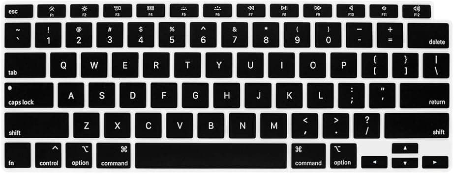 ProElife Ultra Thin Keyboard Cover Skin for 2021-2020 MacBook Air 13 Inch Model A2337 Apple M1 Chip A2179 (U.S Layout) with Touch ID Accessories Keyboard Silicone Protective Skin (Black) - Amazon.ae Price Tracker