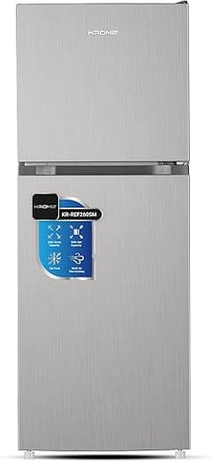 KROME 260L Gross,Double Door Top Mounted Refrigerator with Multi Air Flow System,No-Frost Cooling with Electronic Touch Temperature Control,Door Alarm, Silver, 10 Year Compressor Warranty-KR RFF 260SM - Amazon.ae Price Tracker