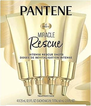 Pantene Hair Mask for Dry Damaged Hair, Deeply Moisturizing and Weightless, Miracle Intense Rescue Shots, Paraben Free, 4ct, 2.0 oz - Amazon.ae Price Tracker