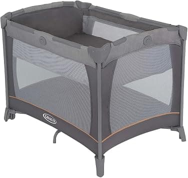 Graco Contour Travel Cot with bassinet, lightweight with compact fold and carrybag. Suitable from birth to approx. 3 Years, Pebble fashion - Amazon.ae Price Tracker