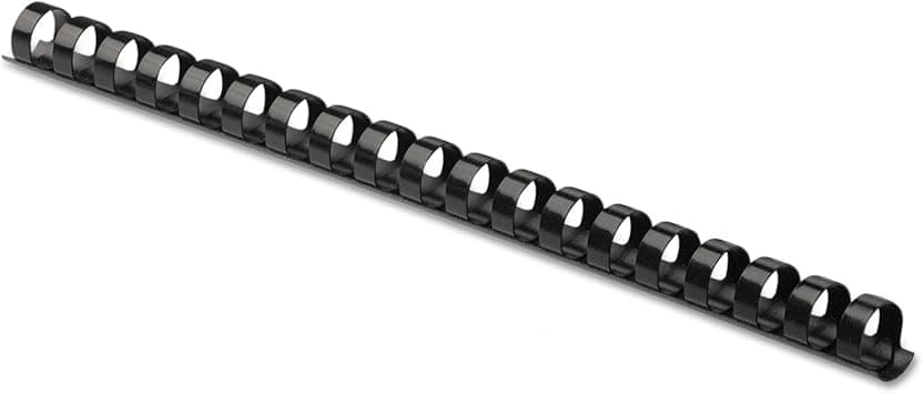 Fellowes Plastic Binding Combs - Round Back, 1/2 Inches, 90 sheets, Black, 100 Pack (52326) - Amazon.ae Price Tracker
