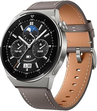 HUAWEI WATCH GT 3 Pro Smartwatch with Titanium Body & Up to 2 Weeks Battery Life - Compatible with Android and iOS - Fitness Tracker and Health Monitor - Sapphire Watch Dial - Bluetooth - 46MM Grey - Amazon.ae Price Tracker