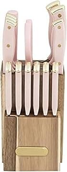 Farberware Triple Riveted Acacia Knife Block Set, 15-Piece, Blush and Gold - Amazon.ae Price Tracker