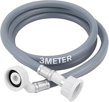 3M Universal Washing Machine & Dishwasher Inlet Hose – Premium Burst-Proof Cold/Hot Water Fill Pipe with 90° Adapter – Extra Long, Explosion-Proof, Flexible Feed Line (Gray) خرطوم مياه 3 متر - Amazon.ae Price Tracker