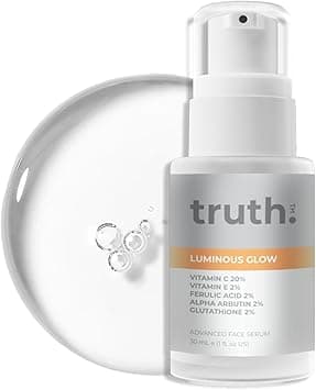 truth 진실 Luminous Glow Advanced Face Serum 30ml – Vitamin C 20%, Vitamin E, Ferulic Acid, Alpha Arbutin, Glutathione, Yuja Extract – Korean Brightening & Anti-Pigmentation Serum - Amazon.ae Price Tracker