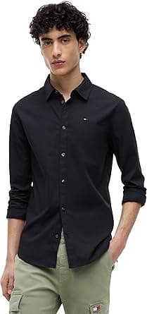 Tommy Jeans Mens Original Stretch Slim Fit Shirts - Amazon.ae Price Tracker