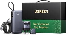 UGREEN Power Kit, Includes 20000mAh 45W Power Bank, 45W Retractable USB C Charger, Two Type C Cables, FineTrack Smart Finder, Charging Set for iPad/iPhone/Samsung, Suitable for Home,Business,Travel - Amazon.ae Price Tracker