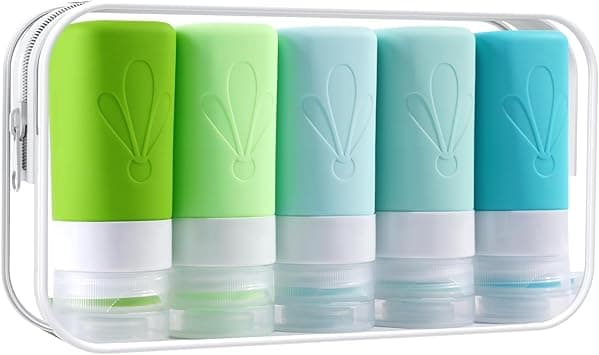 INSFIT Travel Bottles for Toiletries, TSA Approved 3oz Travel Size Containers, BPA Free Leak Proof Squeezable Silicone Tubes for Shampoo Conditioner Lotion Body Wash with Labels - Amazon.ae Price Tracker