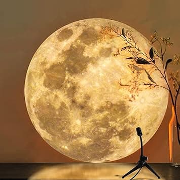 Moon Lamp Projector Night Light, 360° Rotatable Moon Lamp USB Powered Lighting with Bracket,Mood Light Photography Romantic Atmosphere Lamp for Selfie Backgroun Bedroom Decor Moon Fantasy Lovers - Amazon.ae Price Tracker