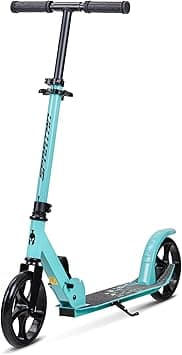Spartan Edge 200 mm Folding Kick Scooter for Kids & Teens SP‑7077 – Big PU Wheels, ABEC‑7 Performance Bearings, Adjustable Handlebar & Quick‑Fold Frame, Rear Brake & Kickstand – For Ages 8+ (Teal) - Amazon.ae Price Tracker