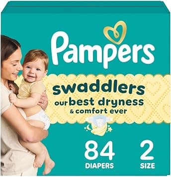 Pampers Swaddlers Diapers - Size 2, 84 Count, Ultra Soft Disposable Baby Diapers - Amazon.ae Price Tracker