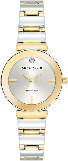 Anne Klein Damenarmbanduhr mit echtem Diamant-Zifferblatt, AK/2434 - Amazon.ae Price Tracker