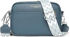 Crossbody Bag for Women Genuine Leather Wide Strap Shoulder Bag Purse Trendy Design Camera Crossbody Purse Top Zip - Amazon.ae Price Tracker