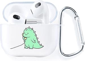 AKABEILA Clear Case for AirPods Pro 3 2025 with Carabiner Pattern Silicone TPU Cute Air Pod Pro 3 Generation Wireless Charging Cover - Amazon.ae Price Tracker