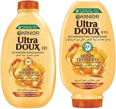 Garnier Ultra Doux Honey Treasures Repairing Shampoo, 400 ml + conditioner 360 ml - Amazon.ae Price Tracker