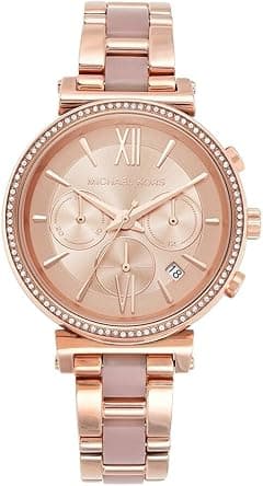 Michael Kors Whitney Watch for Women, Chronograph movement with Stainless steel or Leather strap - Amazon.ae Price Tracker