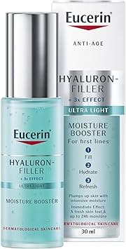 Eucerin Hyaluron Filler Anti-Aging Moisture Booster Face Gel Moisturizer with Hyaluronic Acid and Glycerin, Lightweight Formula, Plumps up Fine Lines, Immediate Hydration For All Skin Types, 30ml - Amazon.ae Price Tracker