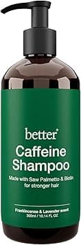 Better Strengthening Shampoo with Saw Palmetto & Caffeine | Reduces Hair Fall, Stimulates Growth & Adds Shine | Frankincense & Lavender Scent | 300ml - Amazon.ae Price Tracker