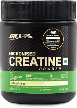 Optimum Nutrition (ON) Micronized Creatine Powder - 100 Gram, 33 Serves, 3g of 100% Creatine Monohydrate per serve, Supports Athletic Performance & Power, Unflavored. - Amazon.ae Price Tracker