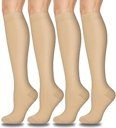 4 Pairs Copper Compression Socks for Women & Men Circulation 15-20 mmHg - Best Support for Nurses, Running - Amazon.ae Price Tracker
