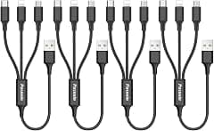 Puxnoin Multi Charger Cable 2Pack - 1FT Braided Universal 3 in 1 Multiple USB Cable Charging Cord with Type-C, Micro USB Port Connectors for Cell Phones, Tablets and More - Amazon.ae Price Tracker