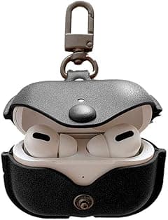 voma Genuine Leather Case Compatible with AirPods Pro Case, Protective Cover for Apple AirPods 3 Wireless Charging Case Headphones EarPods, Soft Leather Cover with Keychain Hook Black - Amazon.ae Price Tracker