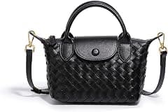Mini Small Size Braided Luxury Leather Women's top Handle Handbag Fashion Travel Daily Satchel - Amazon.ae Price Tracker