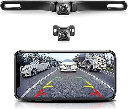 GreenYi WiFi Car Wireless Backup Camera, 5G 720P HD Car License Plate Rear/Front View Reverse Camera for iPhone iPad Android Smart Phones Tablets Which Support Double Band WiFi(2.4Ghz and 5Ghz) - Amazon.ae Price Tracker