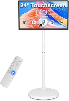 24 Inch Rolling Smart TV with 1080P Touch Screen | Android 13 OS | MTK 8-core CPU | 6G+128G Storage | Built-in 13MP Camera | Remote Voice Control | Full Rotation Portable TV on Wheels - Amazon.ae Price Tracker