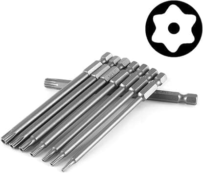Yakamoz 8pcs 100mm Length 1/4 Inch Hex Shank Magnetic Torx Security Electric Screwdriver Bits Set - Amazon.ae Price Tracker