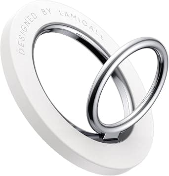 Magnetic Phone Ring Holder for MagSafe - Lamicall Magnetic Finger Phone Ring Stand Holder, Magnet Ring Grip, Compatible with iPhone 17 16 15 14 13 12 11 Pro Max Mini, Mag Safe Accessories, Snow White - Amazon.ae Price Tracker