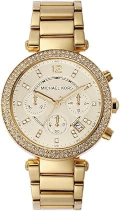 Michael Kors Parker Stainless Steel Watch With Glitz Accents - Amazon.ae Price Tracker