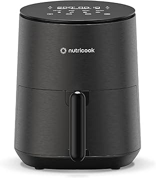 Nutricook Air Fryer Mini, 1500 Watts, Digital Display, Tempered Glass Control Panel, 8 Preset Programs with built-in Preheat function, 3.3 Liters, Black, 2 Years limited Warranty - Amazon.ae Price Tracker