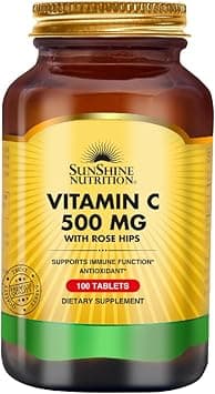 Sunshine Nutrition Vitamin C 1000Mg With Rose Hips | Potent Antioxidant | Aids In Collagen Formulation | 100 Tablets - Amazon.ae Price Tracker