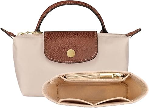 Purse Organizer, Folding Tote Bag insert, Multi-Pocket Felt Handbag, for Small Tote Bag Organizer for Long champ (Beige) - Amazon.ae Price Tracker