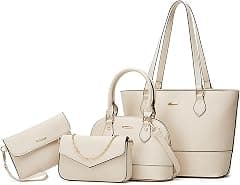 Women Fashion Handbags Wallet Tote Bag Shoulder Bag Top Handle Satchel Purse Set 4pcs - Amazon.ae Price Tracker