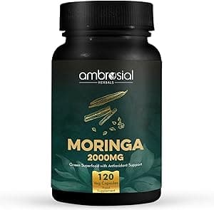 Ambrosial Moringa Capsules 2000MG - High Strength Antioxidant Superfood Supplement for Energy and Wellness - 120 Veg Capsules - Amazon.ae Price Tracker
