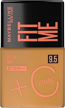 Maybelline New York, Fit Me Fresh Tint Foundation SPF 50 with Brightening Vitamin C, 9.5 Medium Coverage - Amazon.ae Price Tracker