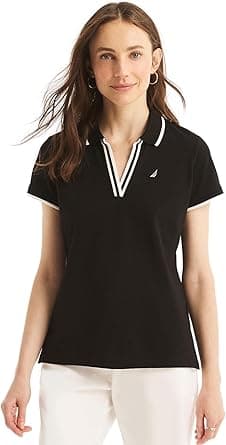 Nautica womens Nautica Sustainably Crafted Ocean Split-neck Polo Nautica Sustainably Crafted Ocean Split-Neck Polo - Amazon.ae Price Tracker