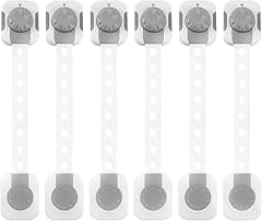 SKY-TOUCH Baby Safety Lock, Child Safety Locks, Multi-Functional Adjustable Double Button Baby Anti-Clip Latch System For Cabinets, Drawers, Fridge, Closet Doors Etc(Pack Of 6) - Amazon.ae Price Tracker