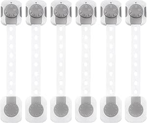SKY-TOUCH Baby Safety Lock, Child Safety Locks, Multi-Functional Adjustable Double Button Baby Anti-Clip Latch System For Cabinets, Drawers, Fridge, Closet Doors Etc(Pack Of 6) - Amazon.ae Price Tracker