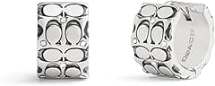 COACH Women's Signature Quilted Huggie Earrings - Amazon.ae Price Tracker