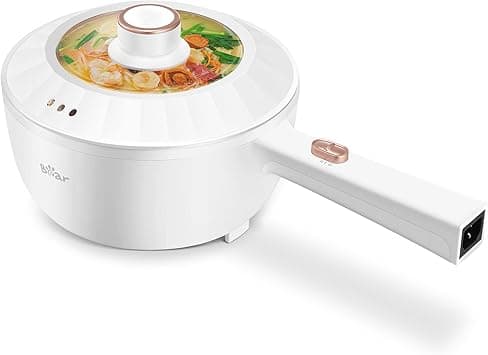 Bear Hot Pot Electric, 2L Multifunctional Portable Pot for Cooking, 1000W Electric Fast Noodle Pot, Non-Stick Steak Pans for Steak, Egg, Ramen, Oatmeal with Dual Setting - Amazon.ae Price Tracker