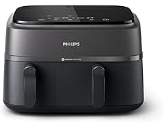 Philips Dual Basket AirFryer 3000 Series - 2750W, 9L Capacity, 2 Basket Drawers, 8 Presets Touchscreen, Black - NA350/00 - Amazon.ae Price Tracker