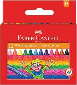 Faber-Castell F120043 Round Wax Color Crayons 12-Piece Set, 7.5 mm Diameter, Assorted - Amazon.ae Price Tracker