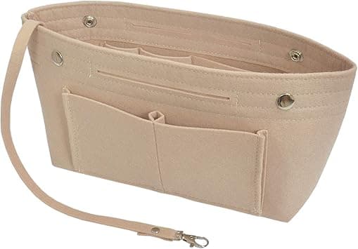 Felt Tote Handbag Purse Organizer Insert Divider Shaper Bag in Bag, Beige, Large - Amazon.ae Price Tracker