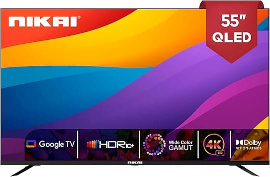 Nikai 55 Inch 4K QLED Ultra HD Smart Google TV, Hands-Free Voice Control, Game Master, Dolby Vision + Atmos, 4K HDR10+, Effortless Connectivity with Android & Apple devices - NPROG55QLED - Amazon.ae Price Tracker