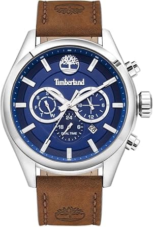 Timberland Ashmont Analogue Blue Dial Brown Leather Watch For Men - TBL16062JYS-03 - Amazon.ae Price Tracker